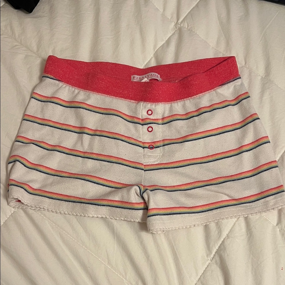 PJ Salvage Rainbow Striped Sleepshorts